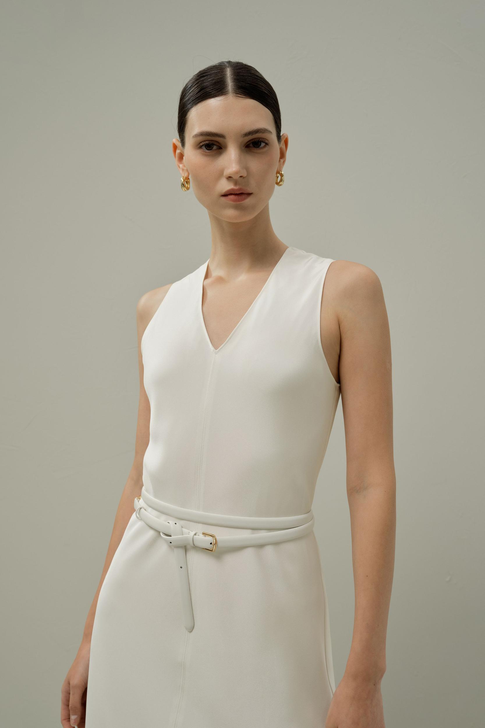 Slim Double-Strap Leather Belt Product Image