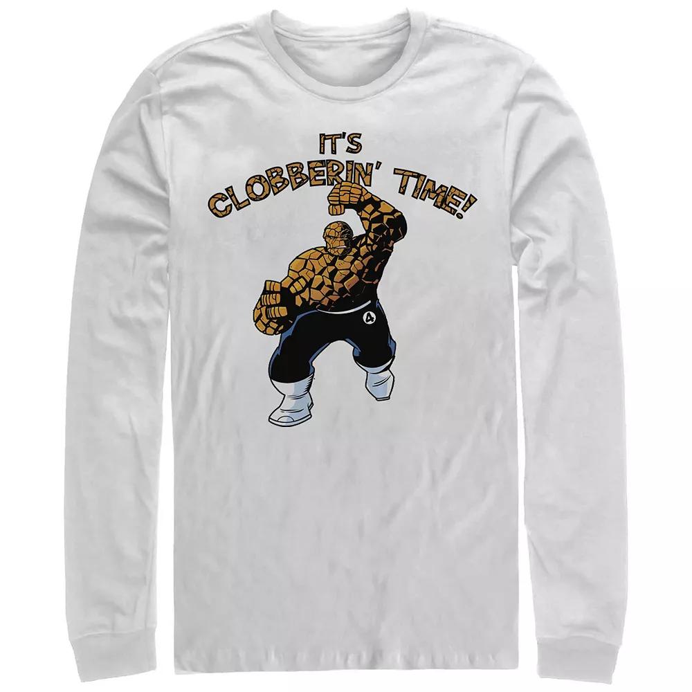 Mens Marvel Fantastic Four Its Clobberin Time Long Sleeve Graphic Tee Product Image