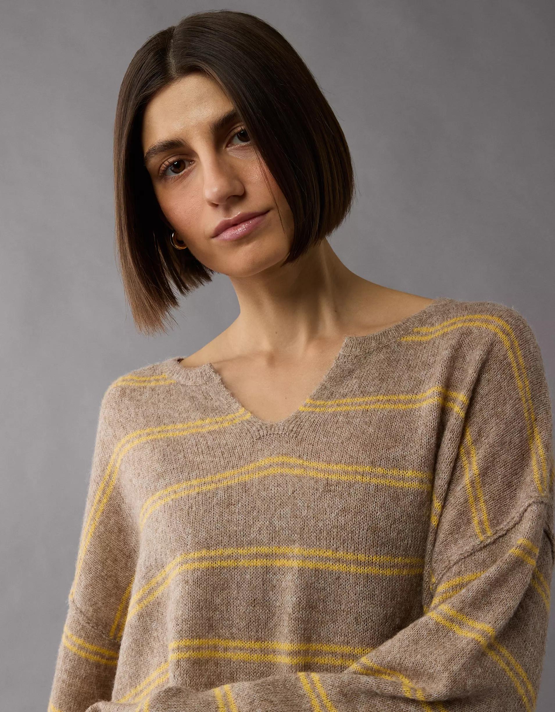 AE Whoa So Soft Notch Neck Sweater Product Image