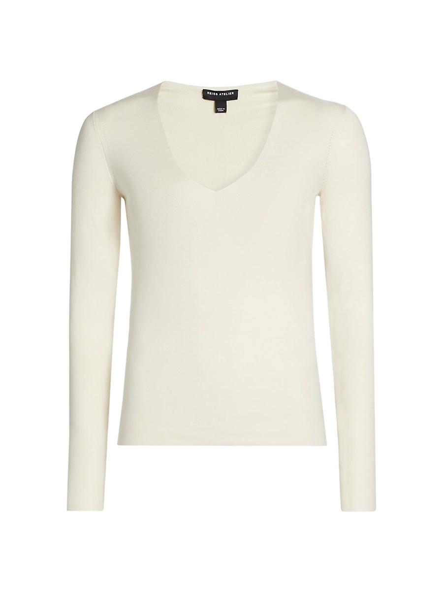 Womens Maeve Knit Silk-Blend Top Product Image