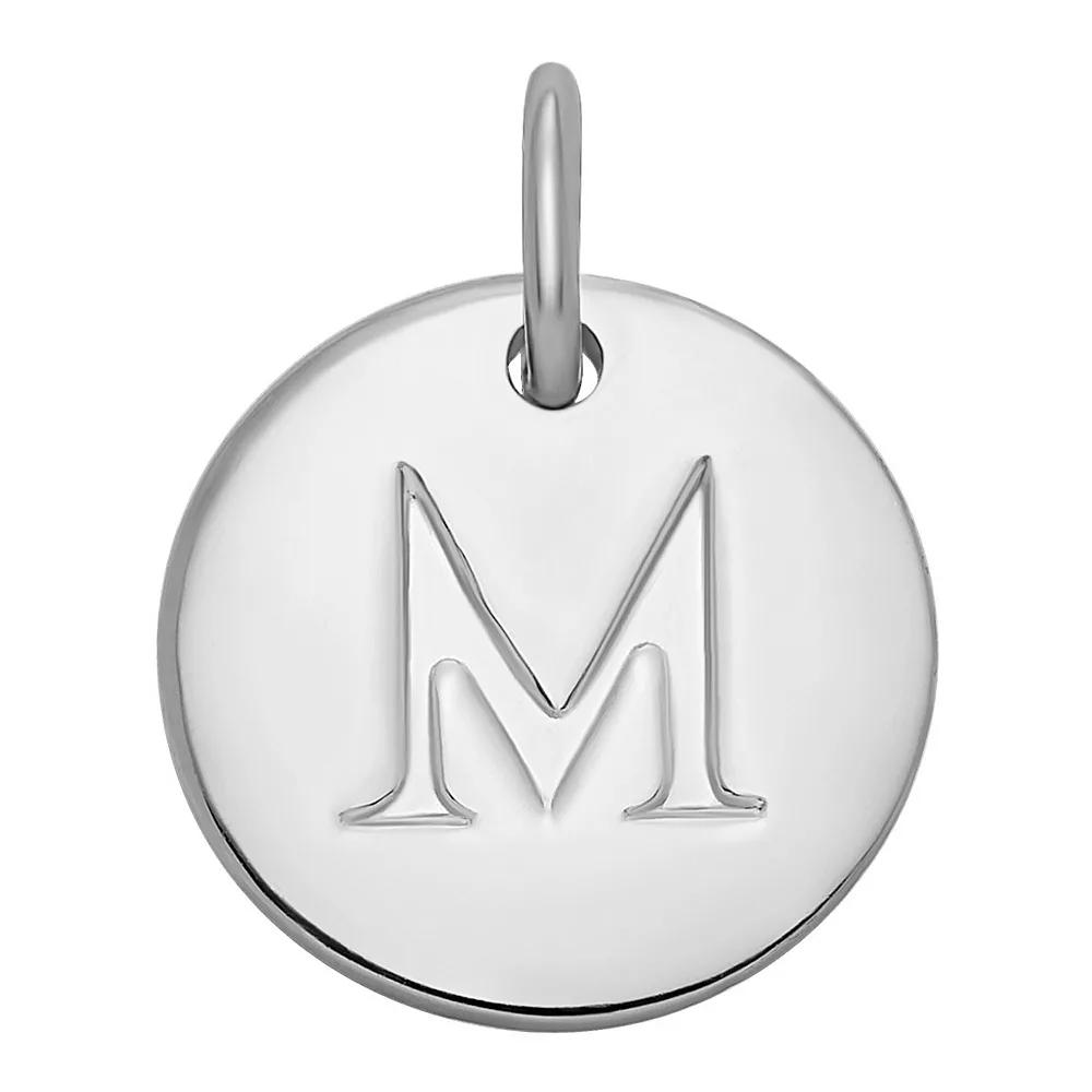 PRIMROSE Sterling Silver Letter Disc Charm, Women's, Sterling Silver F Product Image