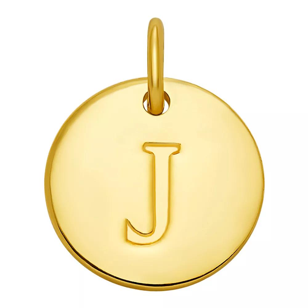 PRIMROSE Sterling Silver Letter Disc Charm, Women's, Sterling Silver F Product Image