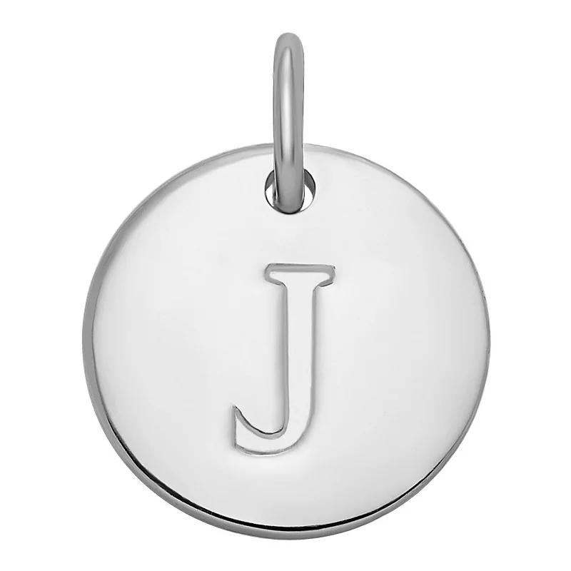 PRIMROSE Sterling Silver Letter Disc Charm, Women's, Sterling Silver F Product Image