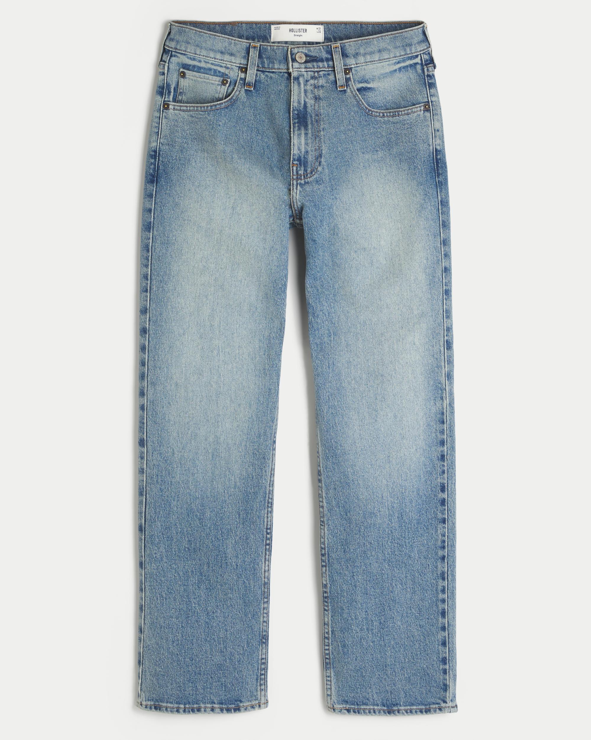 Medium Wash Straight Jeans Product Image