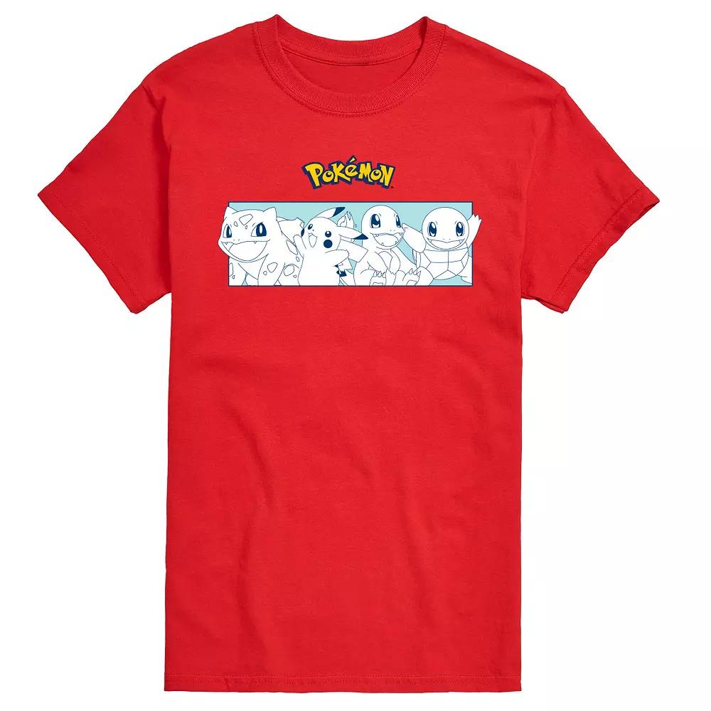 Men's Pokemon Starters Stripe Graphic Tee,  Product Image