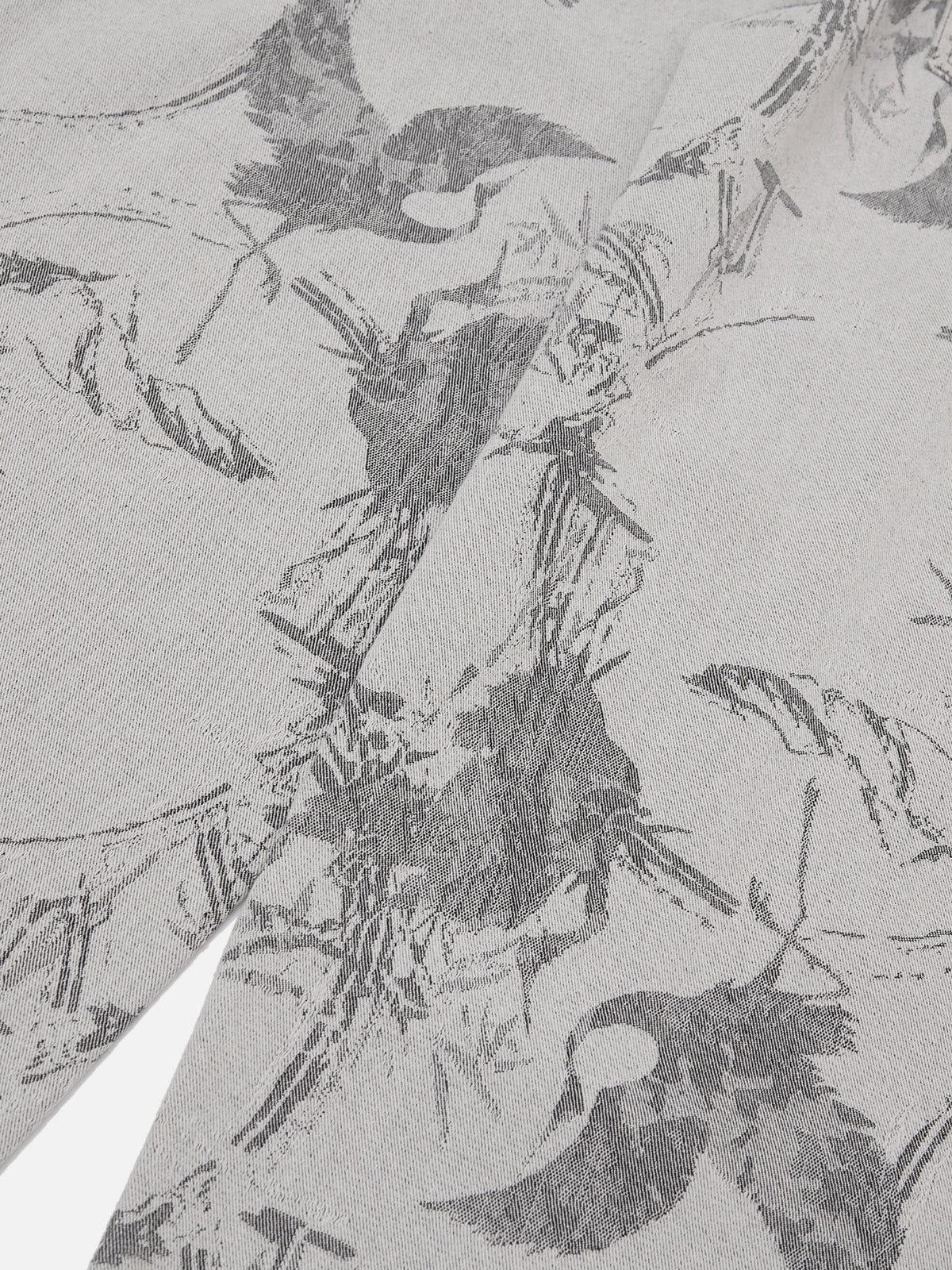 Aelfric Eden Abstract Bird Print Jeans Product Image