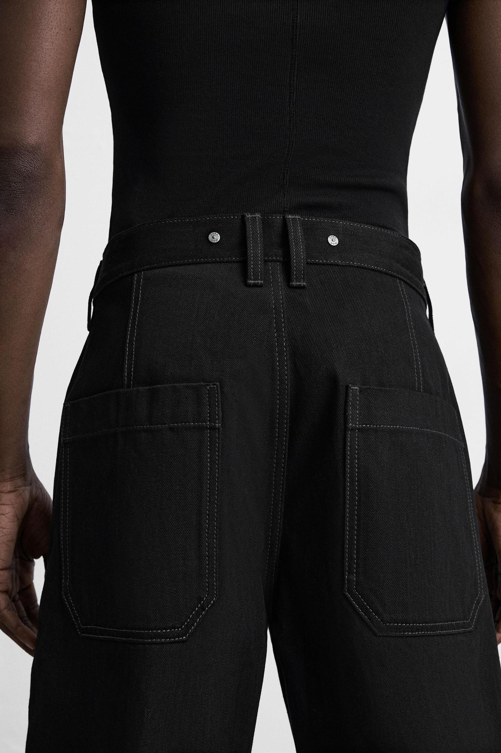 STITCHED BAGGY FIT DENIM SHORTS Product Image