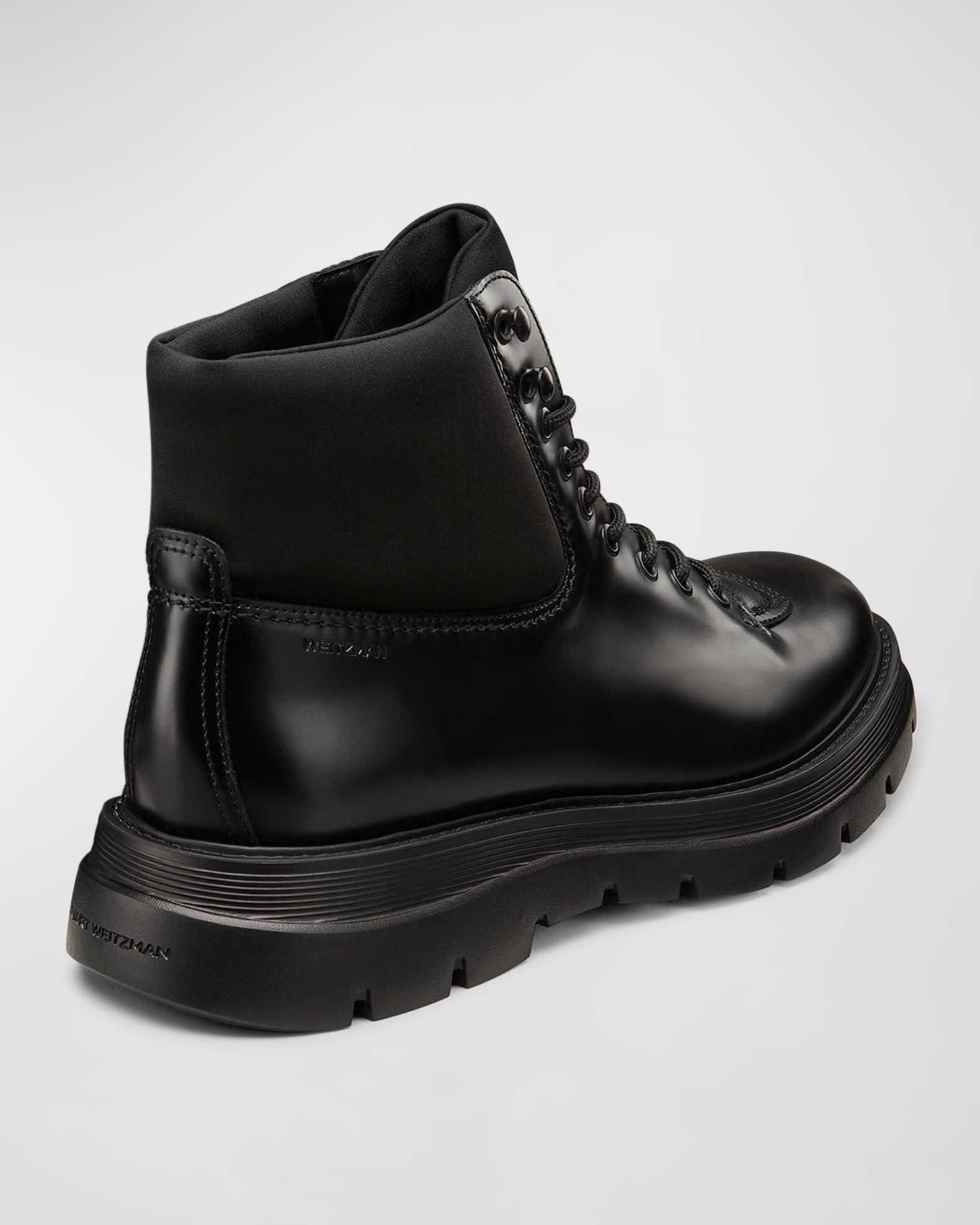 Men's Adam Leather and Neoprene Combat Boots Product Image