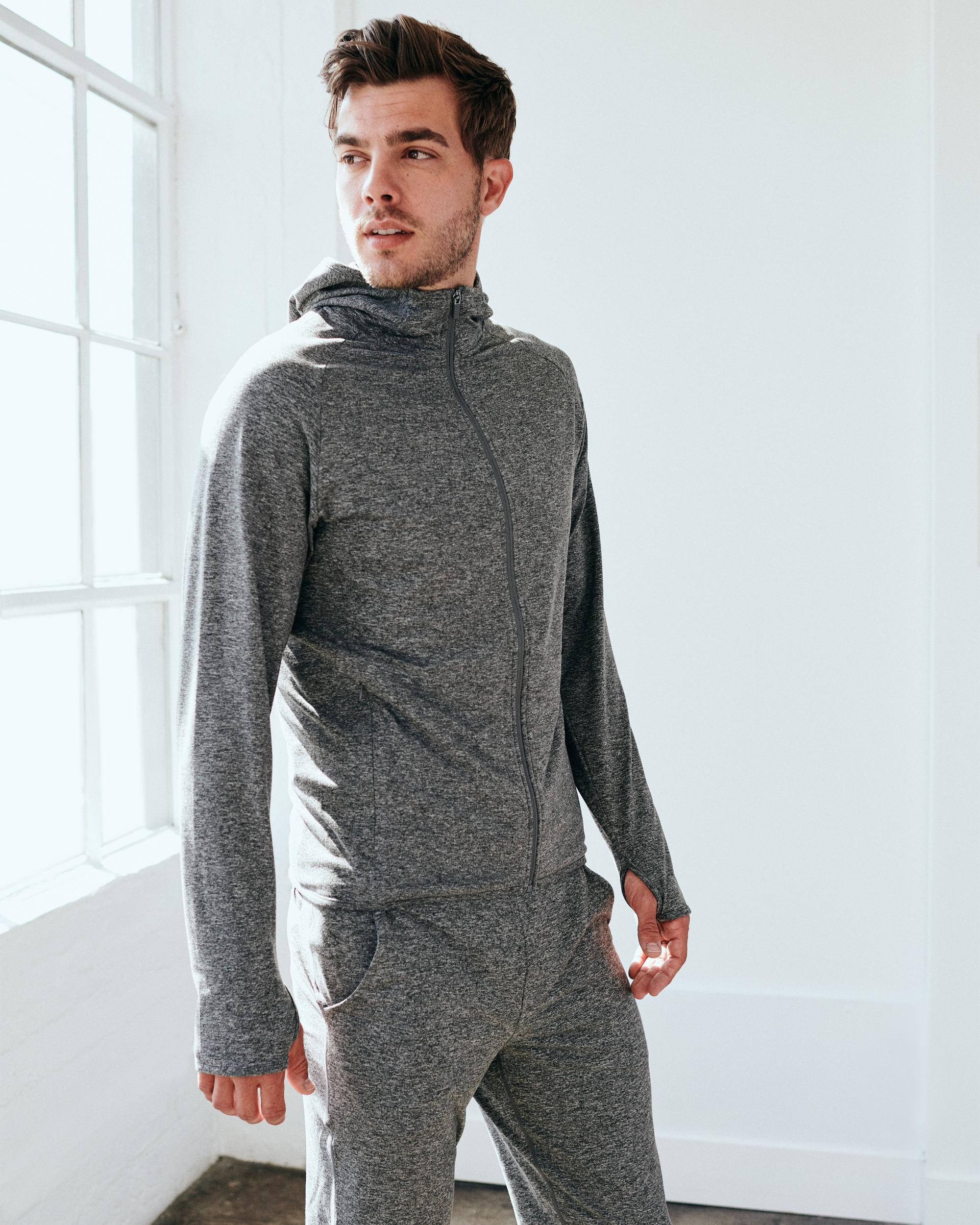 Quince | Men's Super Soft Performance Zip Hoodie Flowknit Activewear, Recycled Polyester Product Image