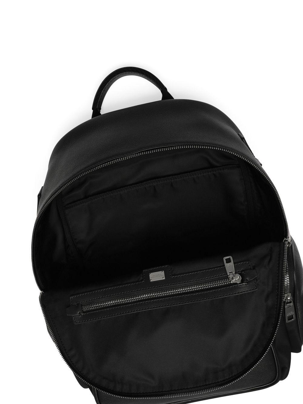 logo-tag leather backpack Product Image