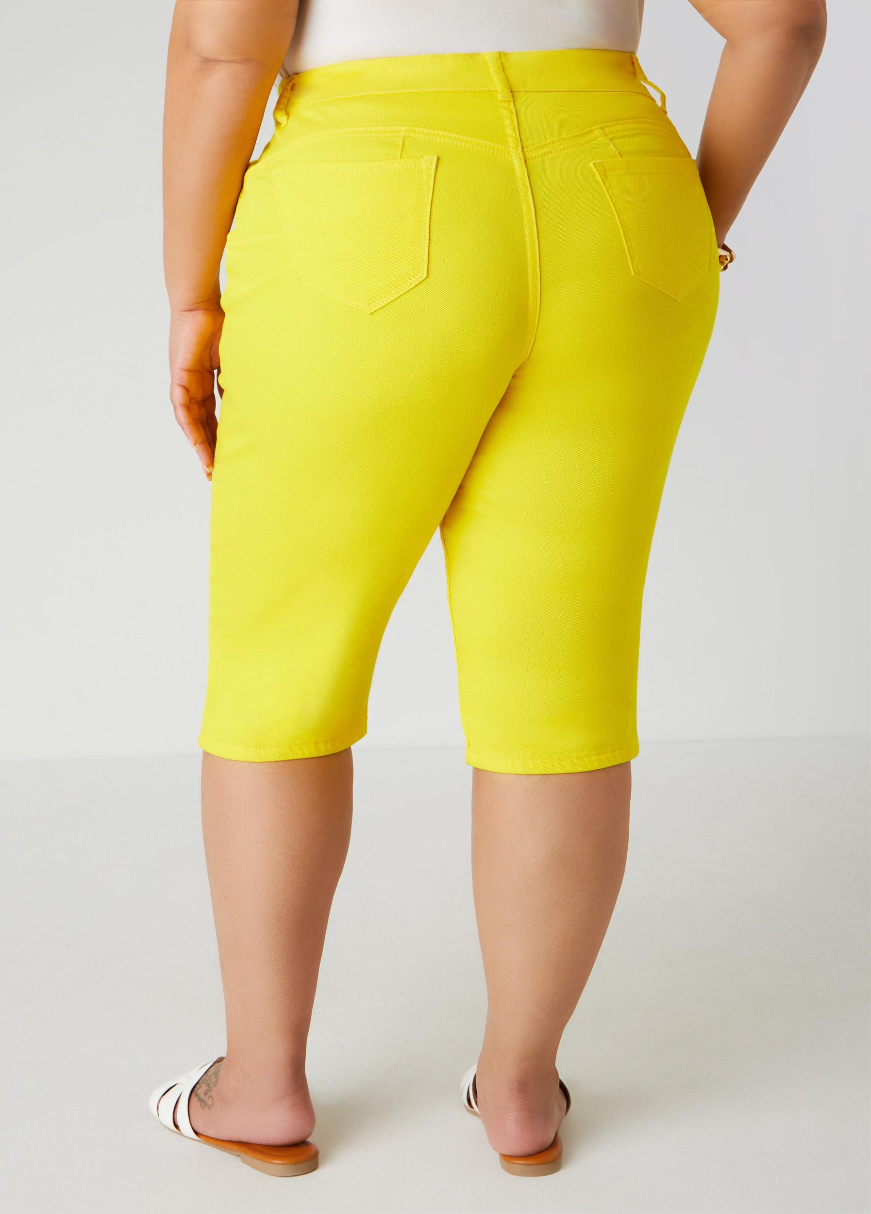 Mid Rise Fearless Denim Capris Product Image