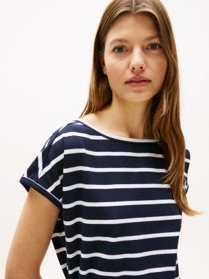 Belted Stripe Stretch T-Shirt Dress Product Image