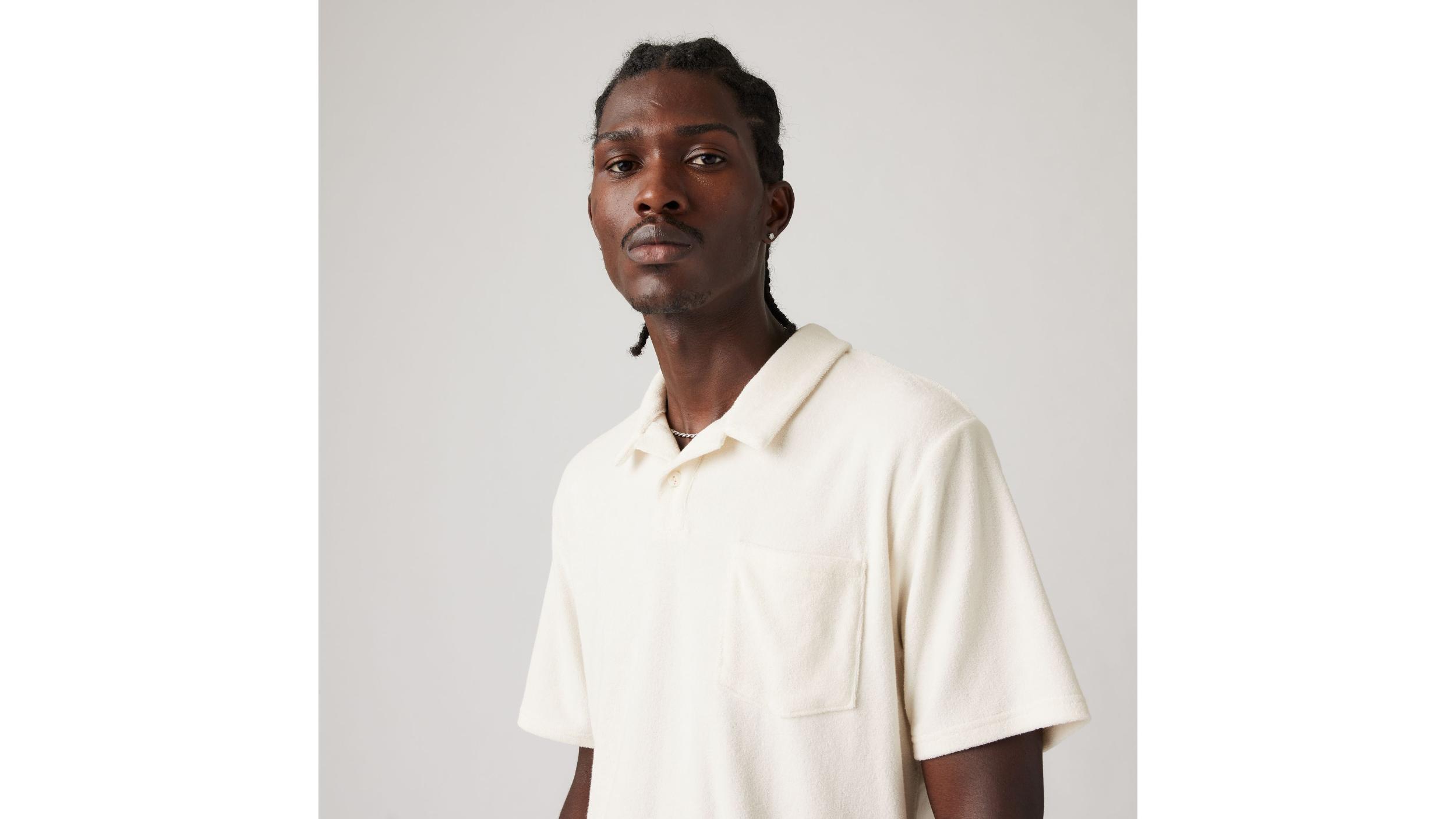 Terry Pocket Polo Shirt Product Image