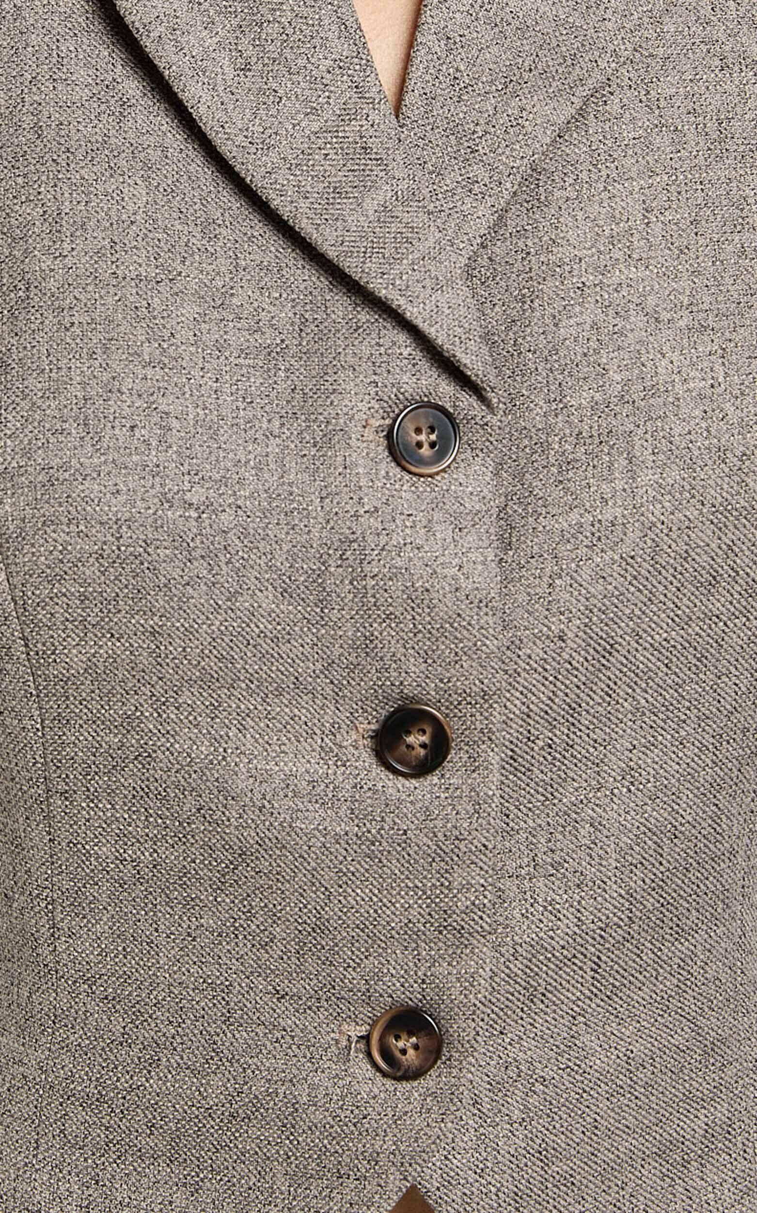 Andie Vest - Button Through Collared Vest in Grey Product Image