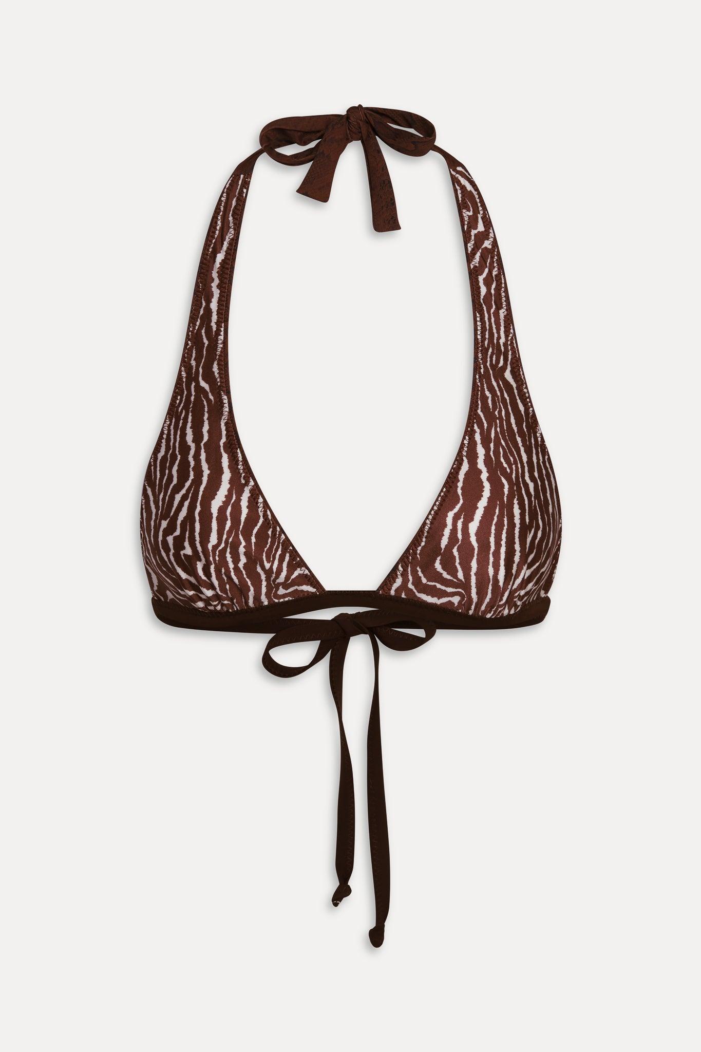 x Réalisation Par Frank Reversible Bikini Top - Python/Animal Product Image