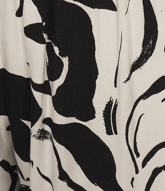 Bryn Walker Plus Size Osca Flower Petal Print Wide Leg Pull-On Pants Product Image