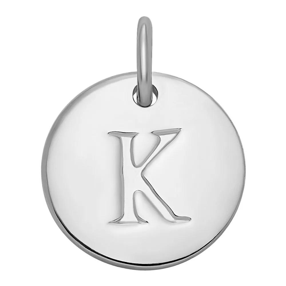 PRIMROSE Sterling Silver Letter Disc Charm, Women's, Sterling Silver F Product Image