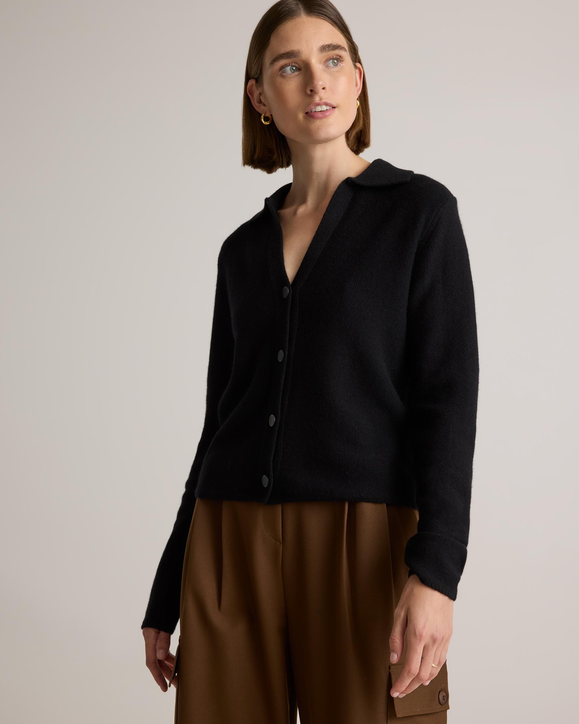 Quince | Women's Mongolian Cashmere Collared Cardigan Sweater Size XL Product Image