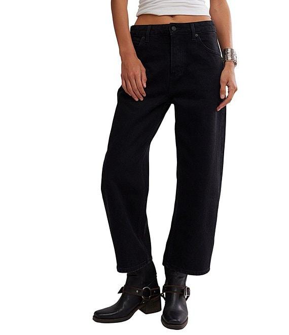 Free People We The Free Deep Trance Dropped Denim High Rise Wide Leg Boyfriend Jeans Product Image