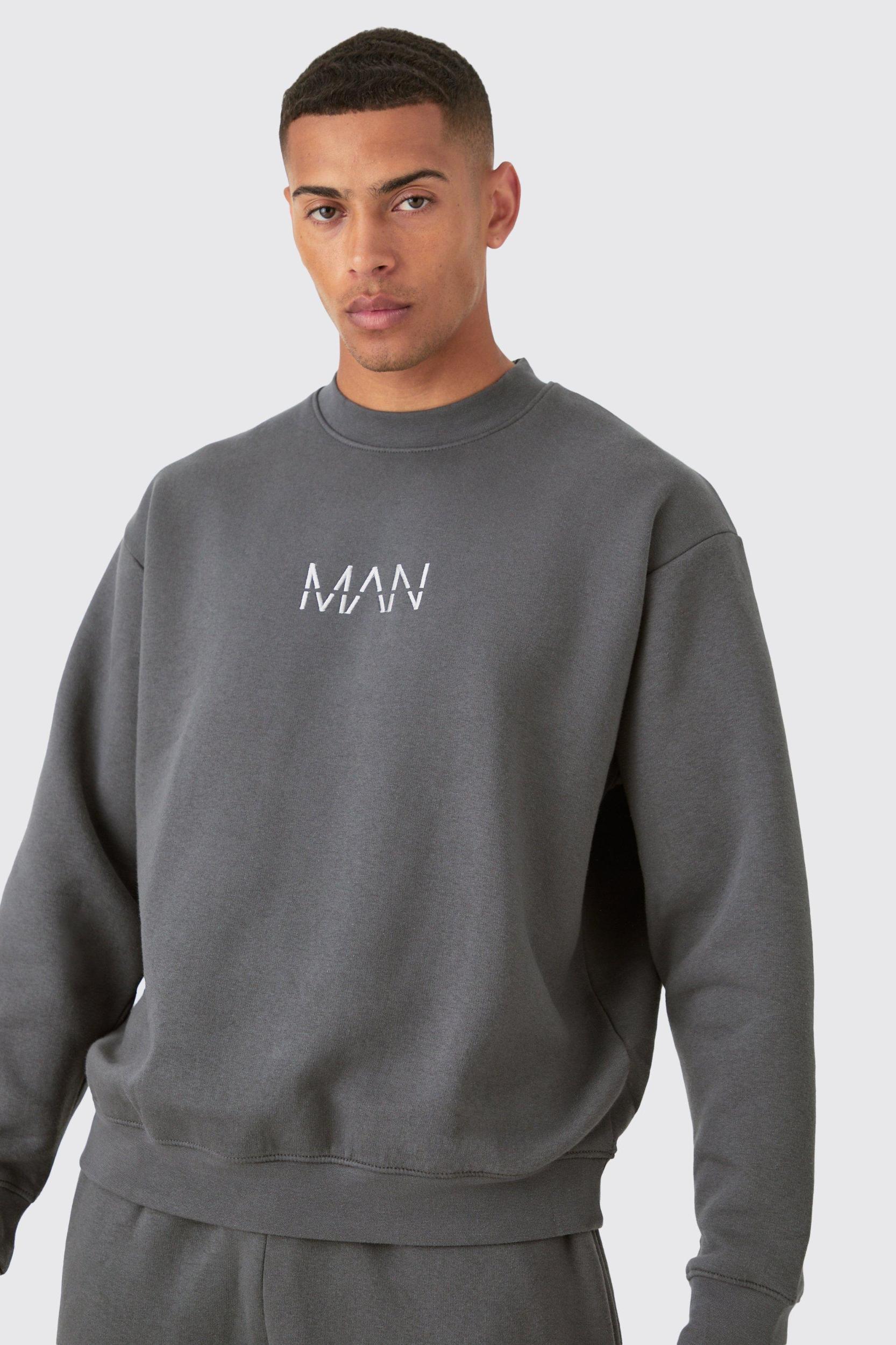 Original Man Oversized Sweatshirt Tracksuit | boohooMAN USA Product Image
