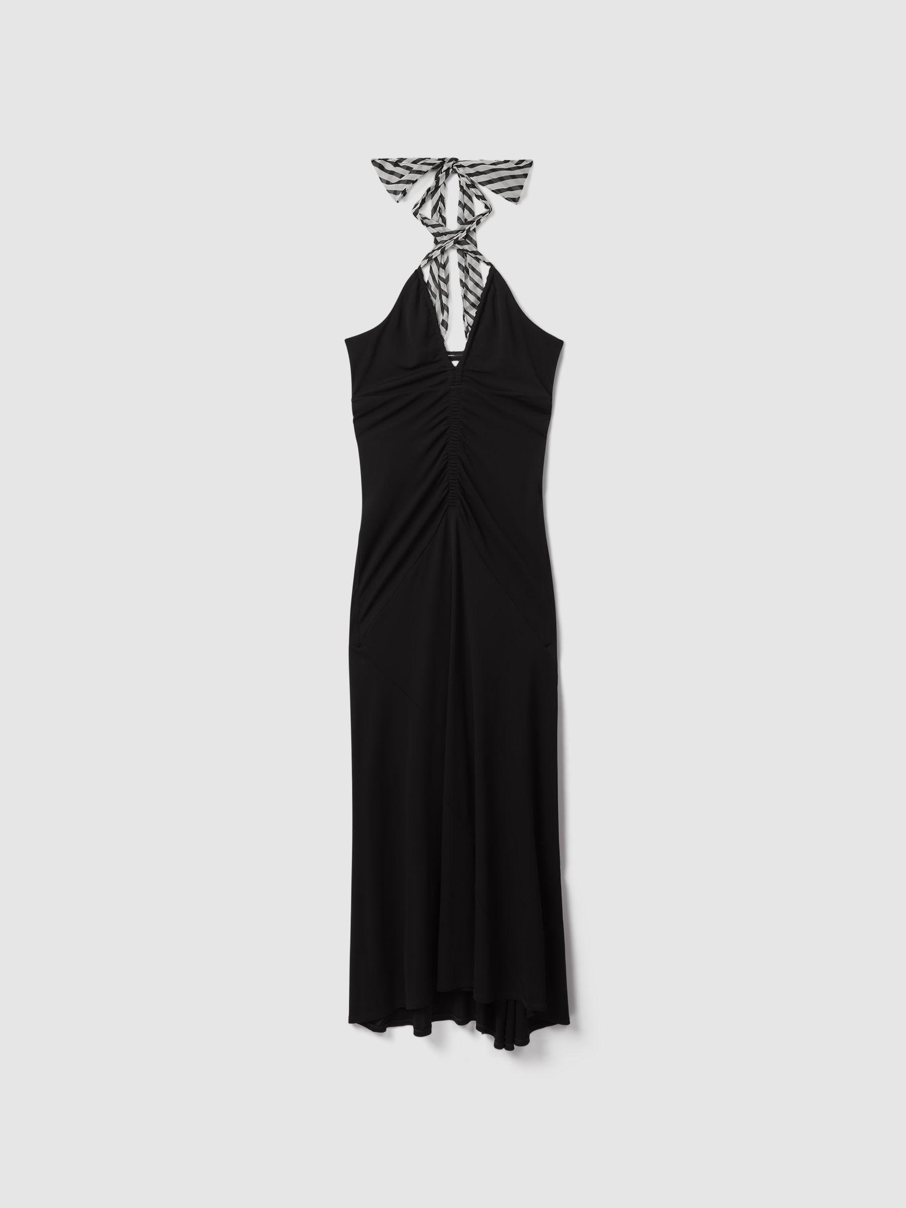 Bodycon Jersey Maxi Dress in Black Product Image