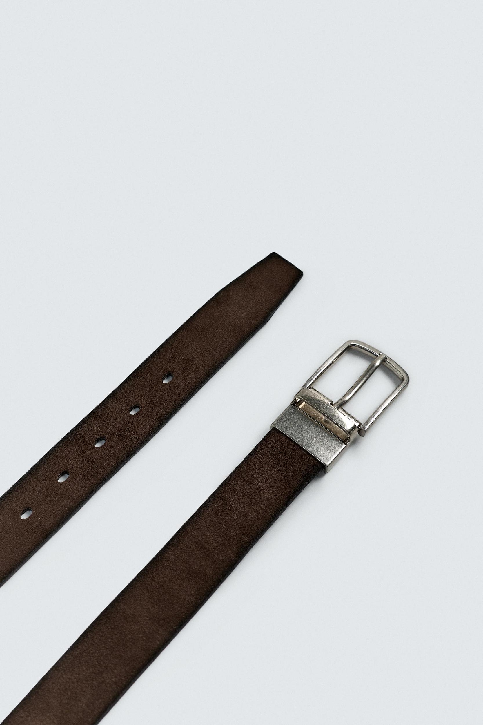 REVERSIBLE SPLIT LEATHER BELT Product Image