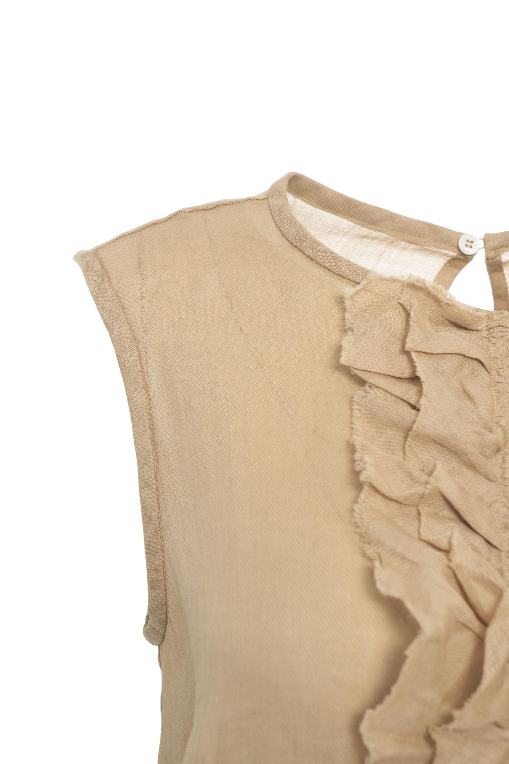 Ramie blouse with ruffles Product Image
