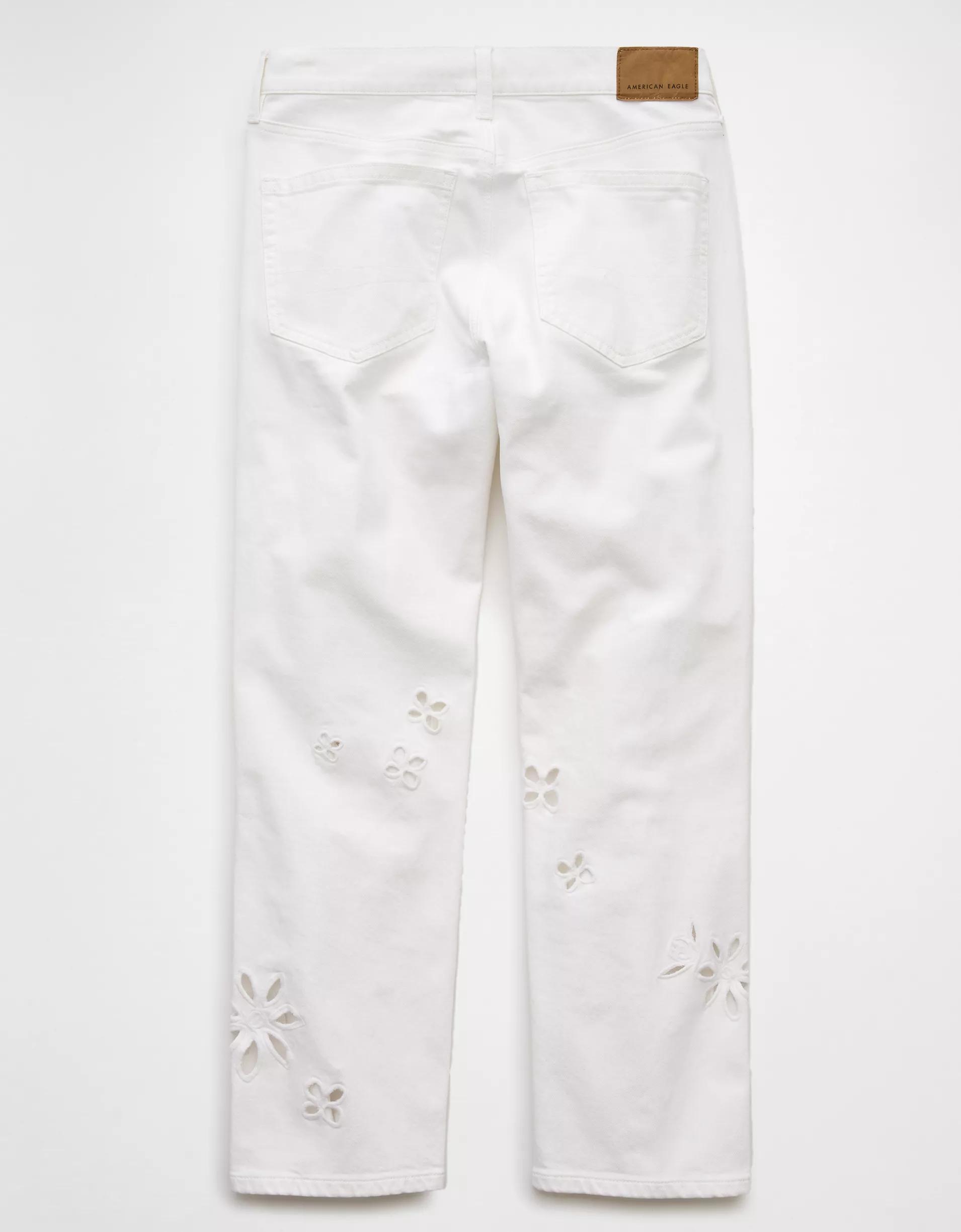 AE Strigid Embroidered Low-Rise Ex-Boyfriend Jean Product Image