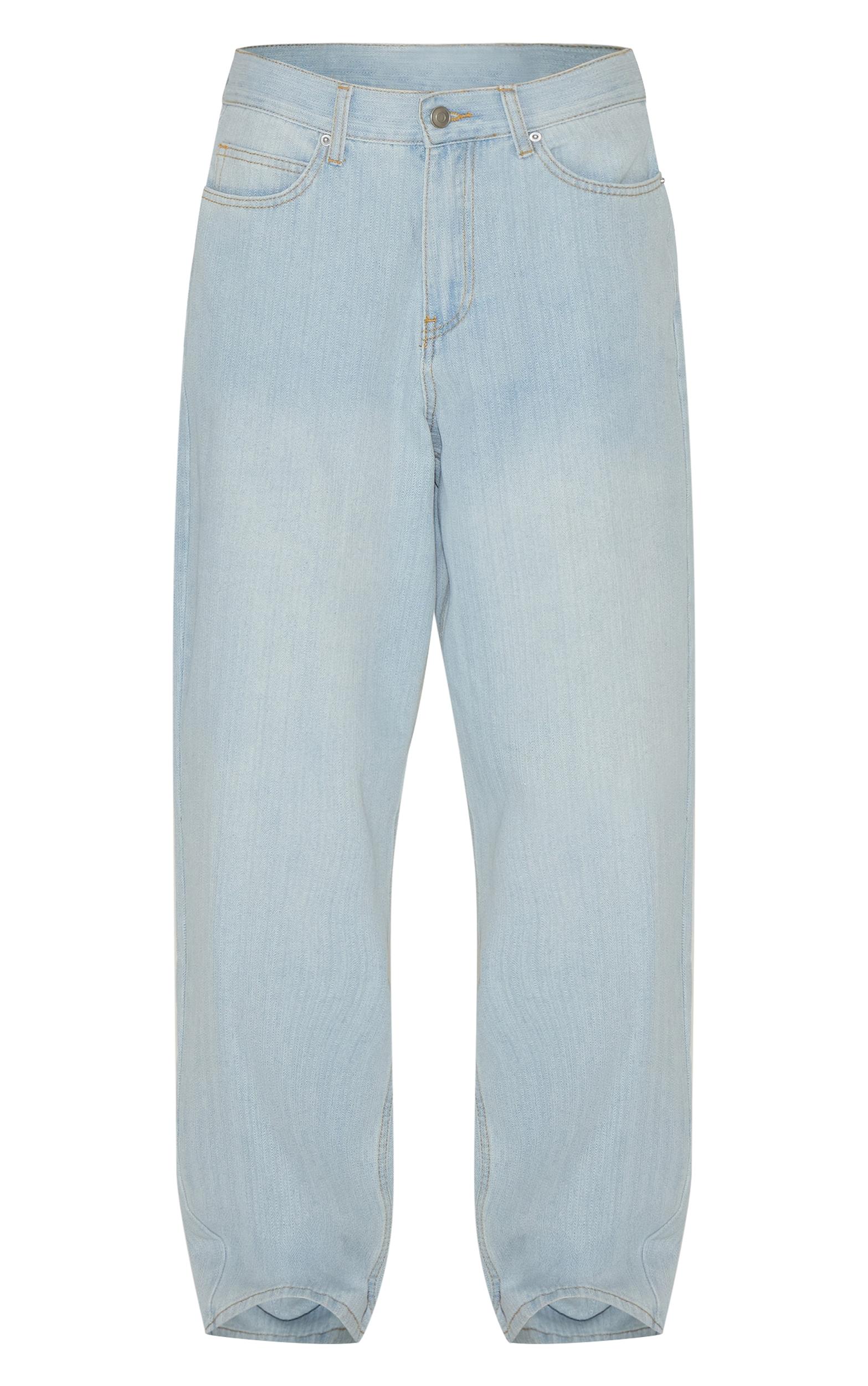  Light Blue Lightweight Slouchy Wide Leg Jean Product Image