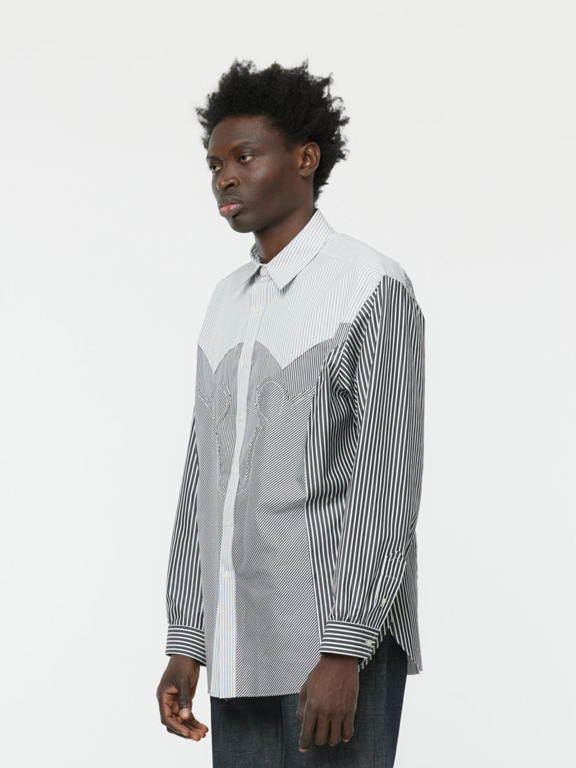 Classic Striped Shirt (Black/White) Product Image