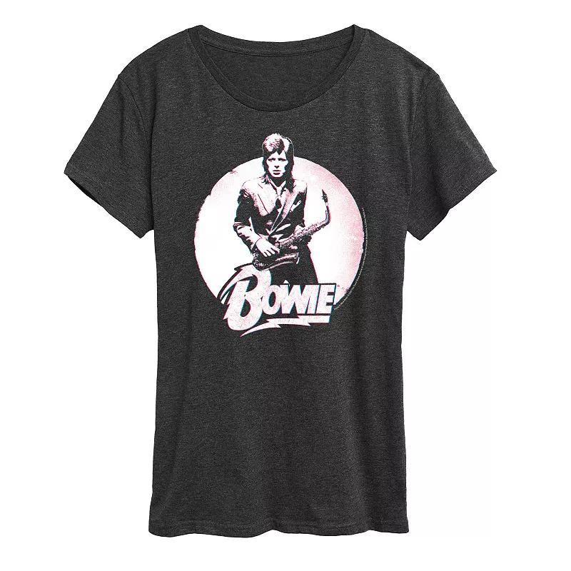 Women's Bowie Distressed Circle Graphic Tee,  Product Image