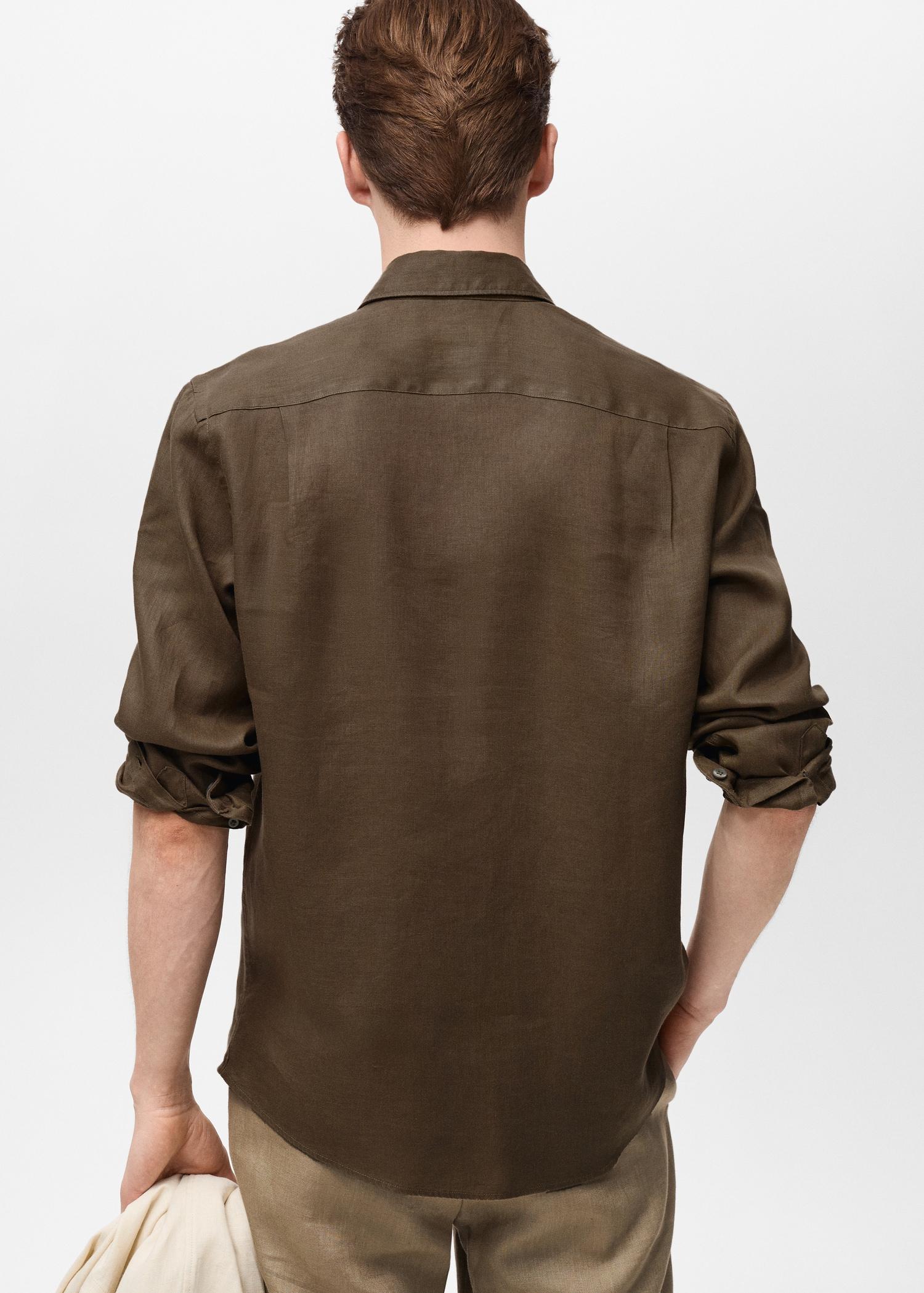 Linen 100% shirt - Men | MANGO USA Product Image