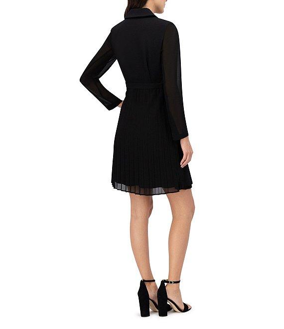 Vince Camuto Signature Stretch Notch Lapel Collar Long Sleeve Faux Wrap Jacket Dress Product Image