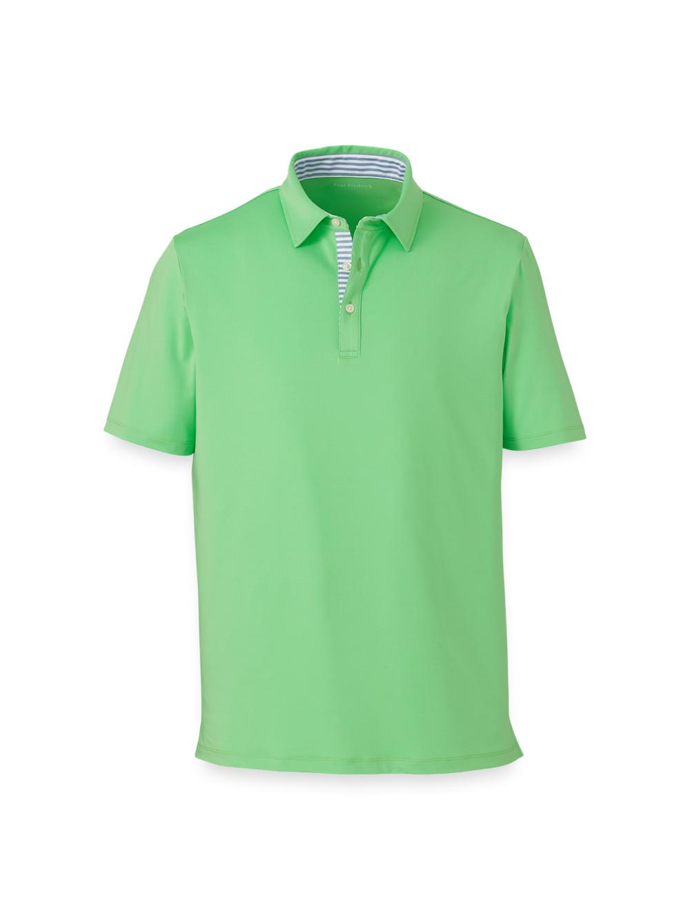 Performance Blend Three Button Polo - Lime Product Image