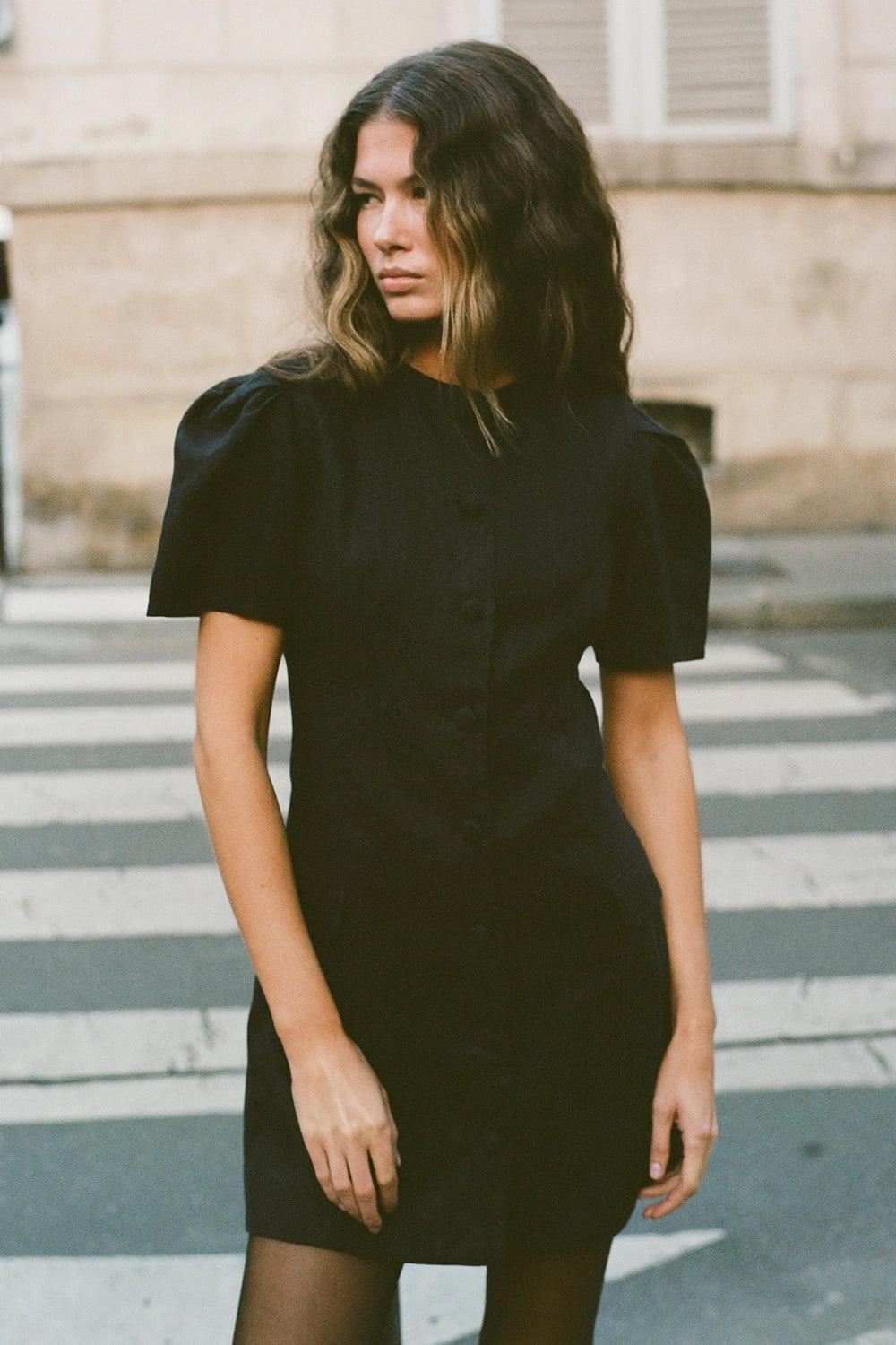 Emma Mini Dress Black - Final Sale Product Image