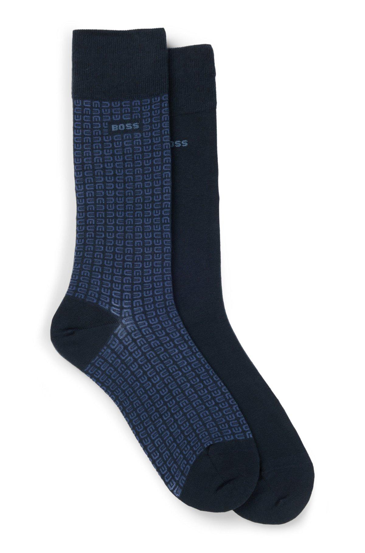 Two-pack of regular-length socks in cotton blend Product Image