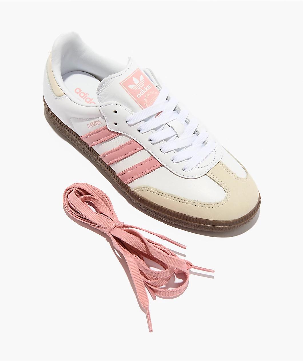adidas Samba OG Cloud White & Mauve Shoes Product Image