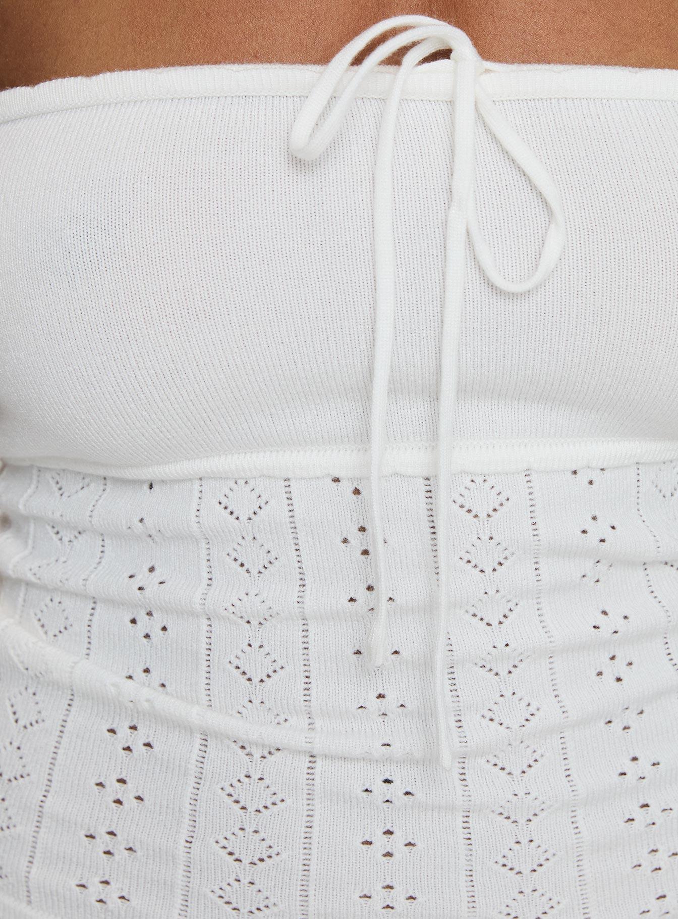 Seona Strapless Top White Product Image