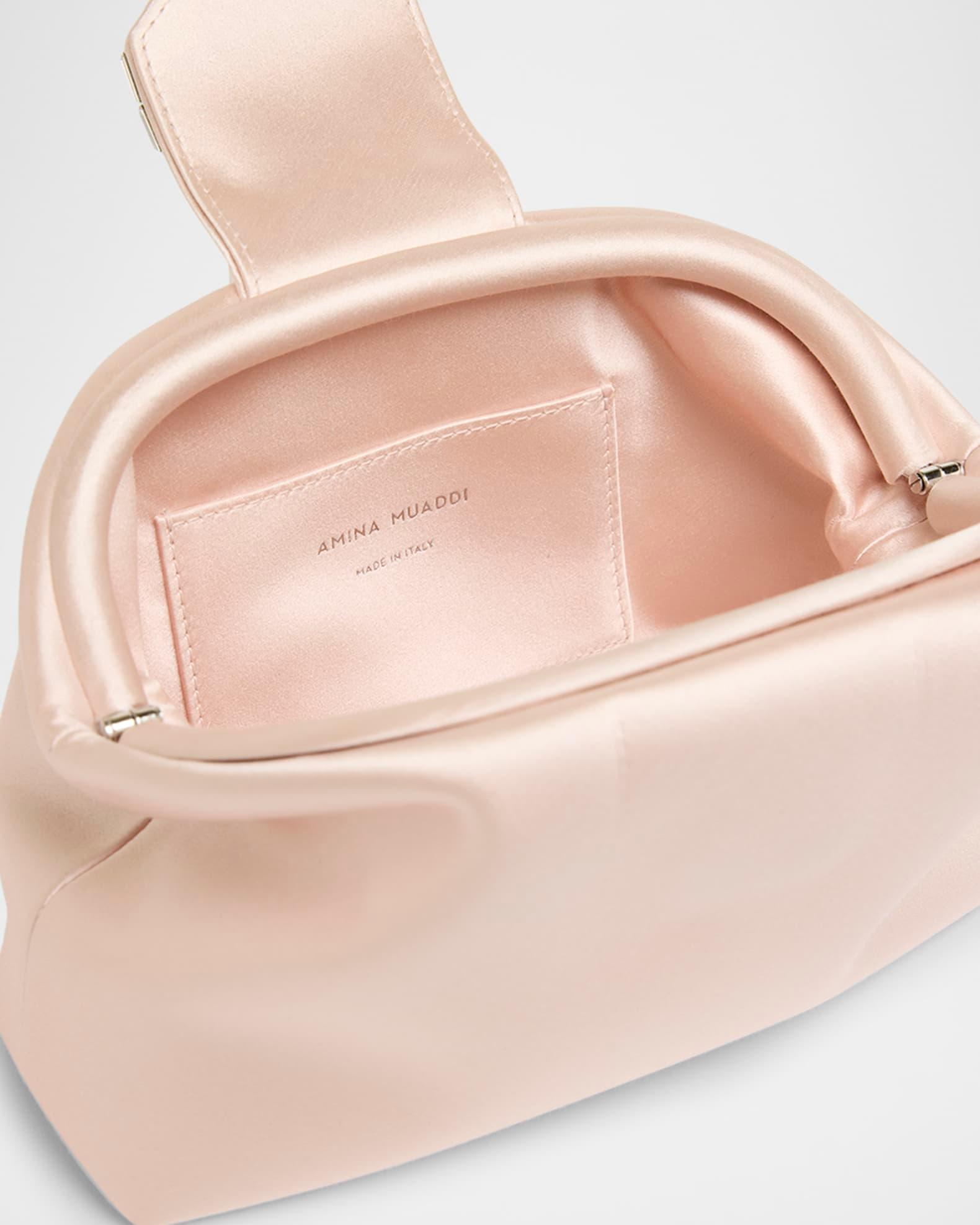 Camelia Buckle Satin Clutch Bag Product Image