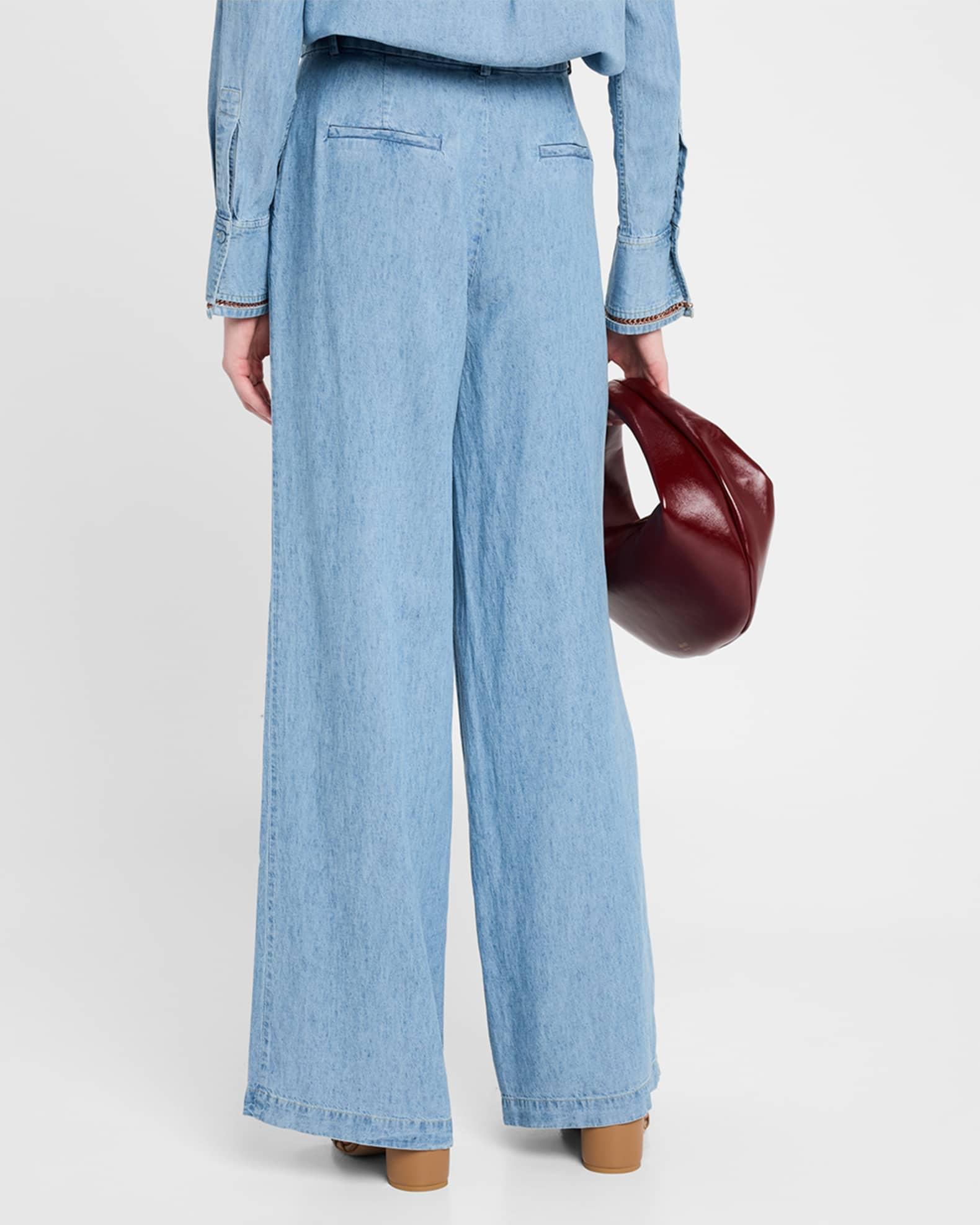 Claude Wide-Leg Denim Pants Product Image