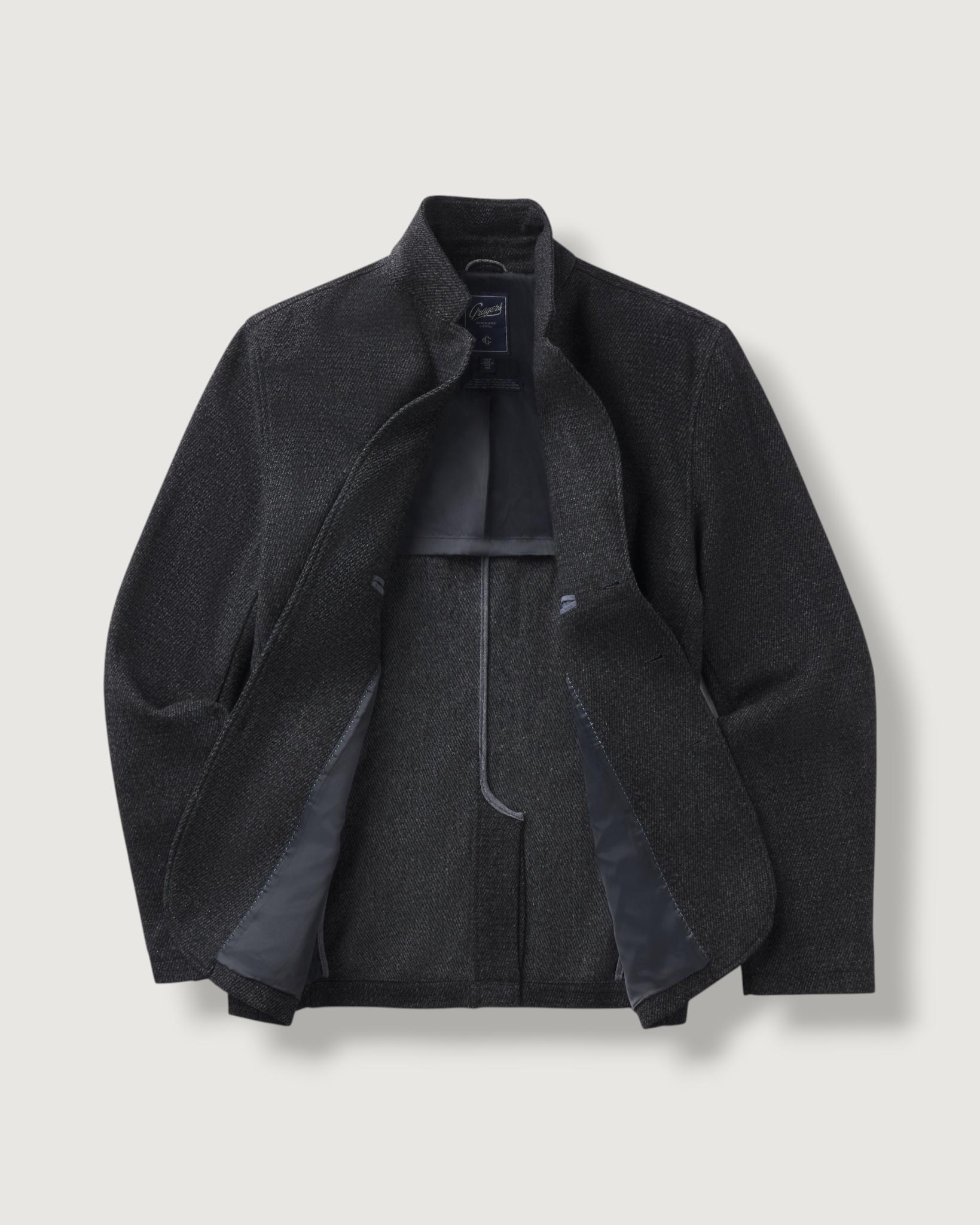 Hutton Wool Twill Sport Coat - Charcoal Product Image