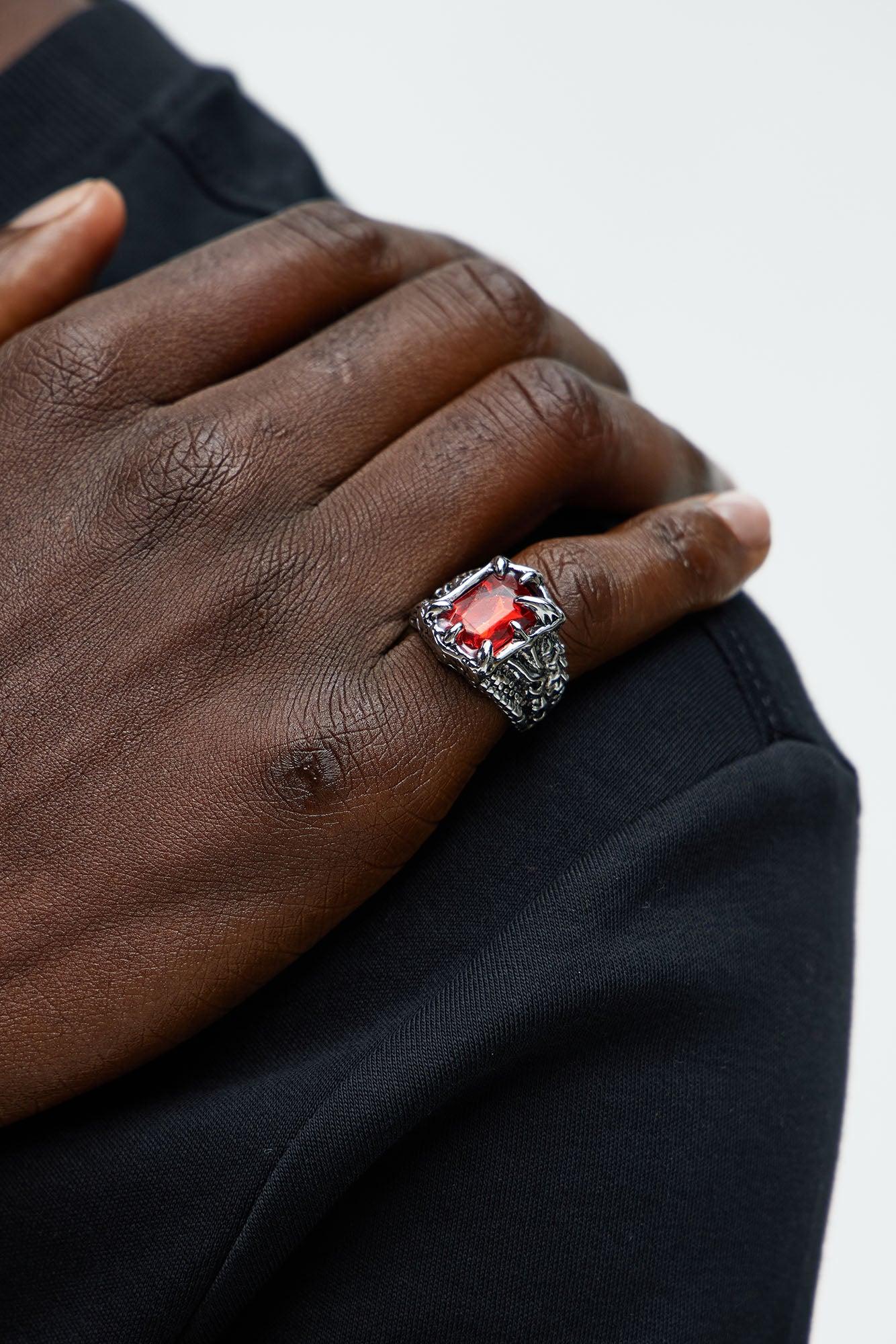 Mystic Gem Ring - Silver/Red Product Image