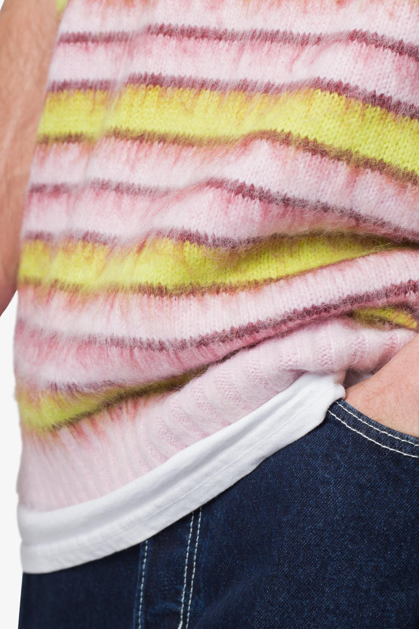 Striped Mohair Sweater Vest - Purple Product Image