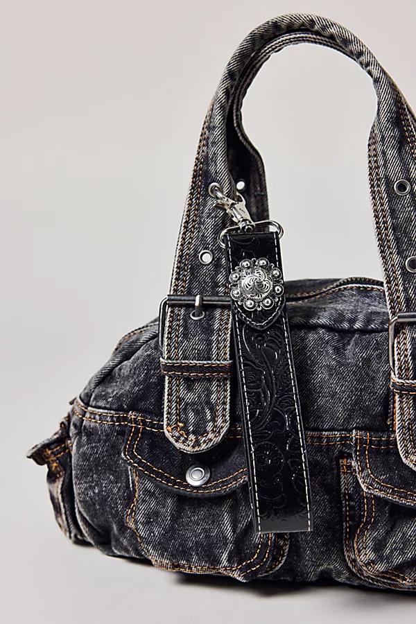 Western Stamped Faux Leather Keychain Womens at Urban Outfitters Product Image