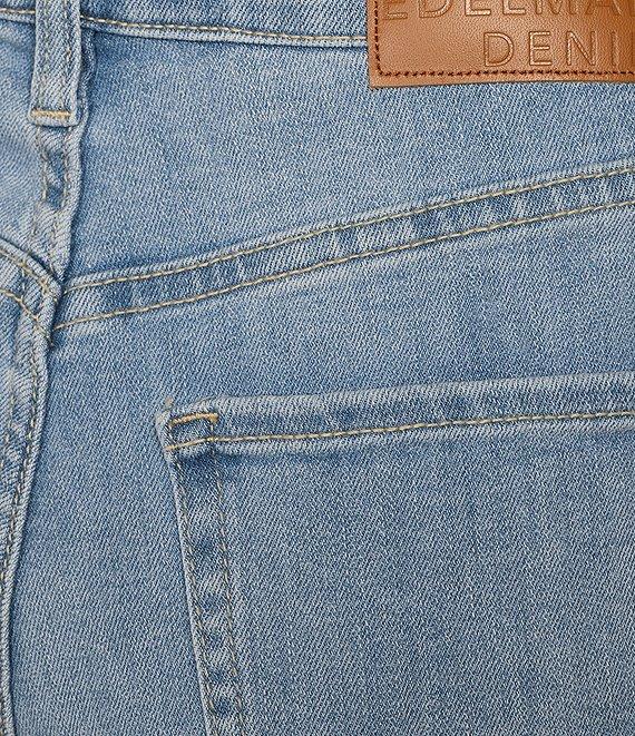 Sam Edelman Twill Denim High Rise Long Wide Leg Jeans Product Image