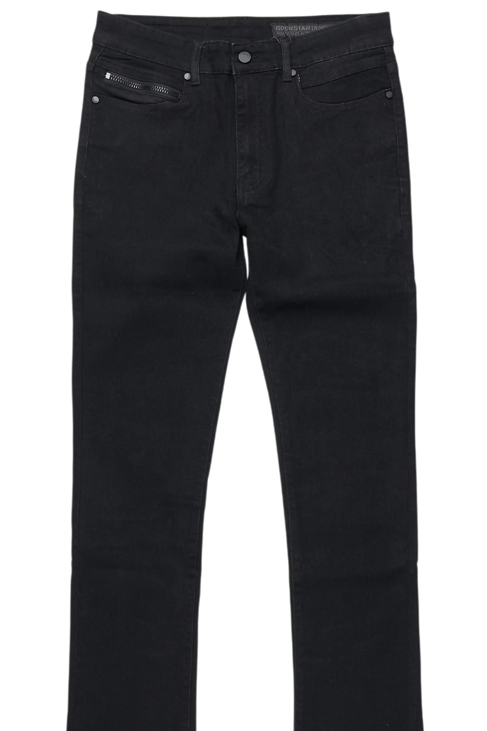 Dag Black Stacked Flare Jean Male Product Image