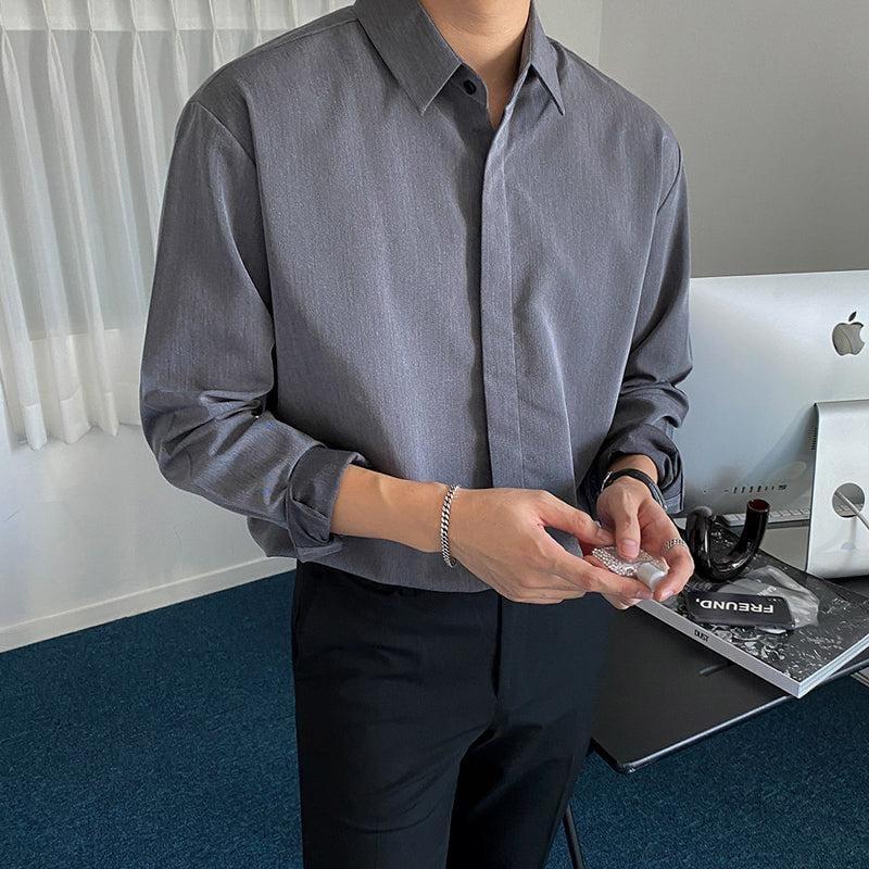 RT No. 3020 GRAY COLLAR SHIRT Product Image