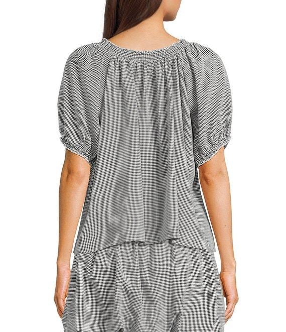 Things Between Button Front Gingham Woven Coordinating Top Product Image
