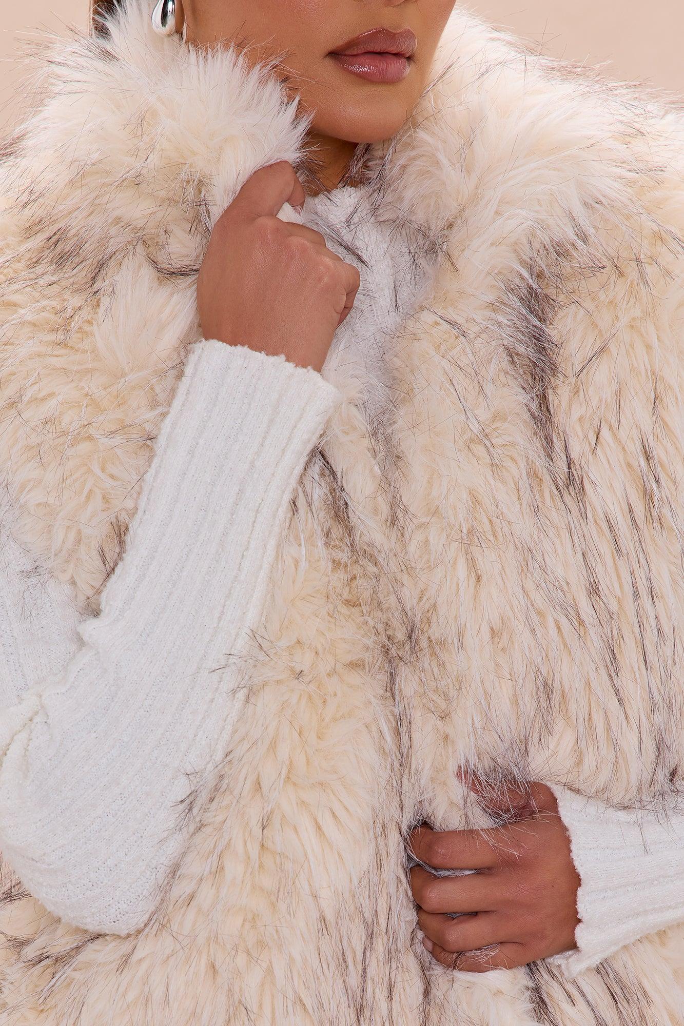Shea Faux Fur Vest - Cream/combo Female Product Image