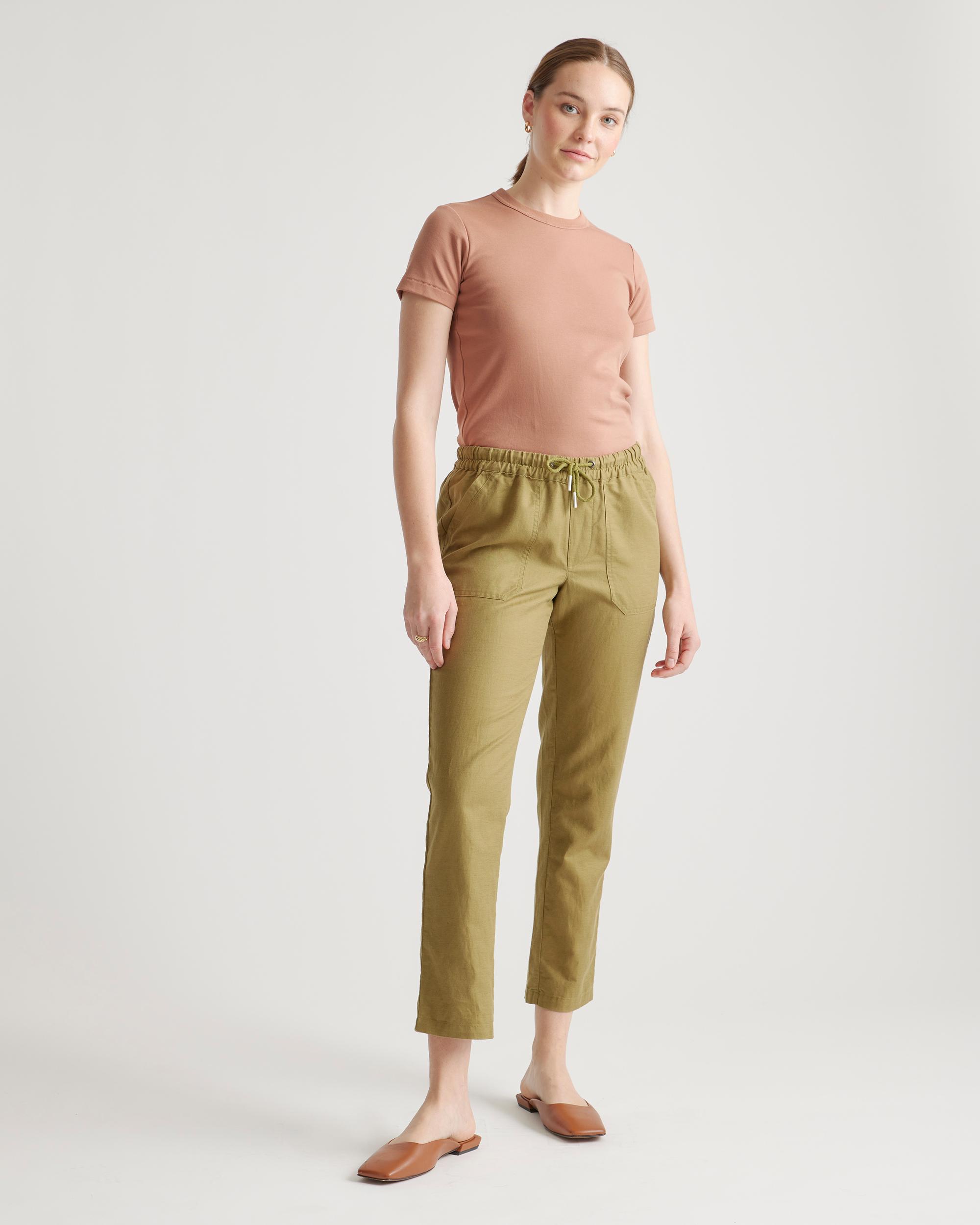 Quince | Women's Cotton Linen Twill Straight Leg Pants Organic Cotton Product Image